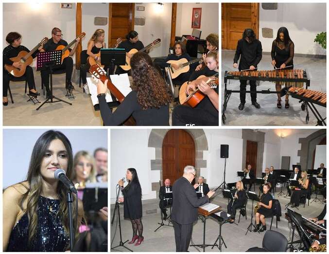 Collage de fotos de los conciertos de este martes en San Juan/FJS Fotografía.